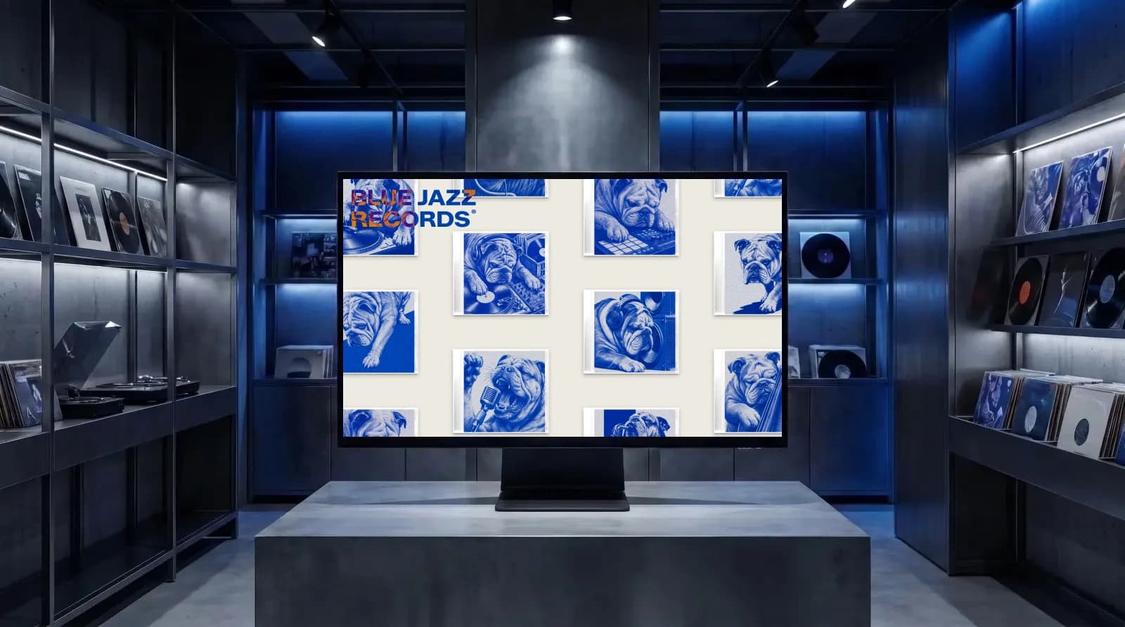 Music record display website